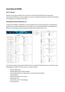 Corso su Cpanel - Hosting Cobaltool