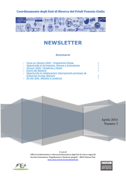 Aprile 2014 - AREA Science Park