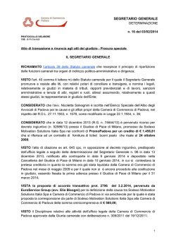 20140203 DSG 016 Atto di transazione e rinuncia agli atti del giudizio