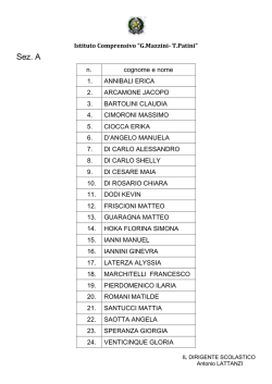 CALASSI PRIME a.s 2014-15 MAZZINI
