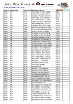 Listino ricambi Edilkamin Tiny