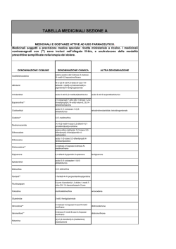 TABELLA MEDICINALI SEZIONE A
