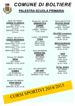 corsi sportivi 2014-2015