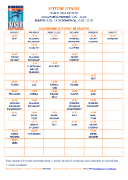 SETTORE FITNESS