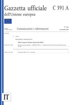 Bando 391a - Epso Concorsi