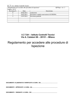 QD7 Ispe REGOLAMENTO PROCEDURE DI ISPEZIONE - Ict