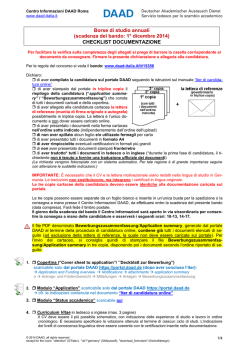 Checklist borse annuali