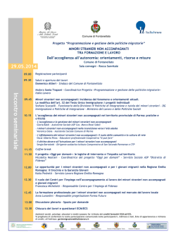 Programma seminario - Comune di Salsomaggiore Terme