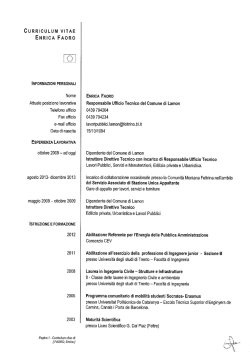 cv enrica faoro - Comune di Lamon
