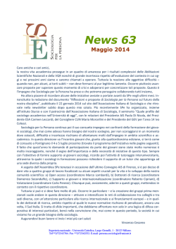 N. 63 - Sociologia per la persona