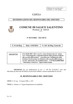 File: Determina n.165 - Comune di Salice Salentino