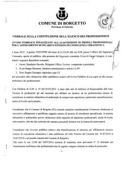 PROT. DATA - Comune di BORGETTO
