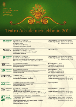 TEATRO CHE PASSIONE - Comune di Castelfranco Veneto