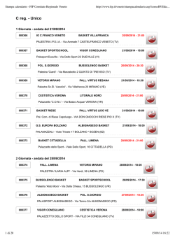 Stampa calendario - FIP Comitato Regionale Veneto
