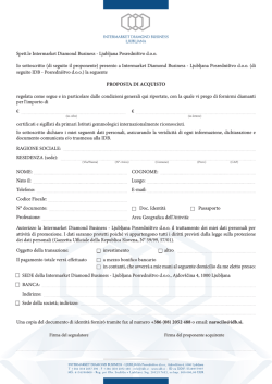 modulo PDF - IDB Intermarket Diamond Business