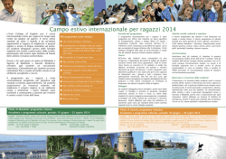 Campo estivo internazionale per ragazzi 2014