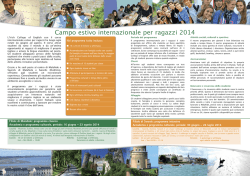 Campo estivo internazionale per ragazzi 2014