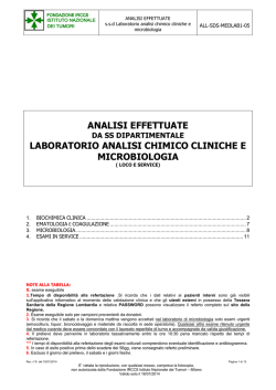 Leggi tutto - Istituto Nazionale dei Tumori