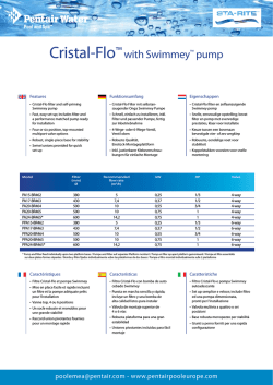 Cristal-Flo&trade; with Swimmey&trade; pump