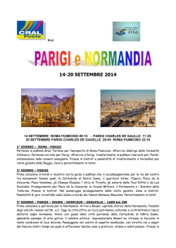 14-20 SETTEMBRE 2014