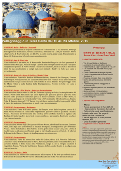 Locandina Terra Santa con inserimento logo agenzia