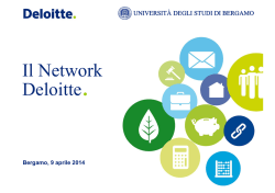 Deloitte nel Mondo - Universit&agrave; degli studi di Bergamo