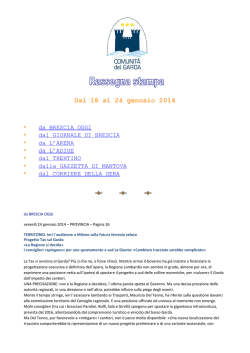 Rassegna stampa 18-24.01.14