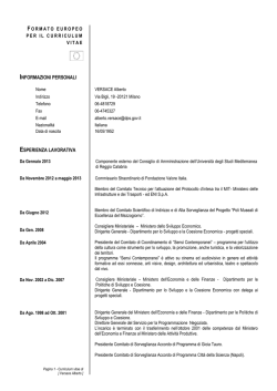 FORMATO EUROPEO PER IL CURRICULUM VITAE