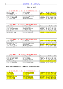 Girone B andata stag 2014-2015