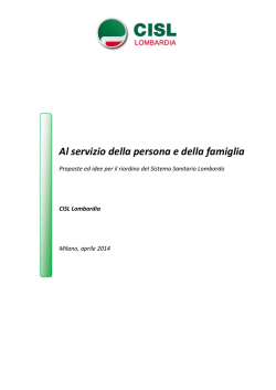 Al servizio della persona e della famiglia
