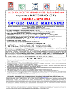 34&deg; GIR DALE MADUNINE