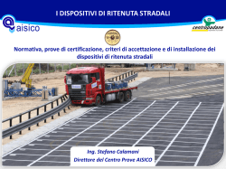 I dispositivi di ritenuta stradal - Ordine degli Ingegneri della