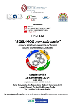 “SGSL-MOG non solo carta” 18 Settembre 2014