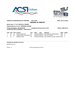 ORDINE DI ARRIVO - Mastercrossmtb