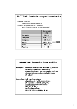 PROTEINE: funzioni e composizione chimica - e
