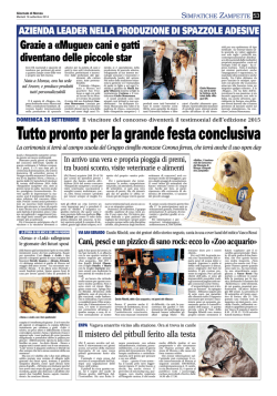 "Il Giornale di Monza" del 16 settembre 2014