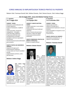 corso annuale di implantologia teorico-pratico su
