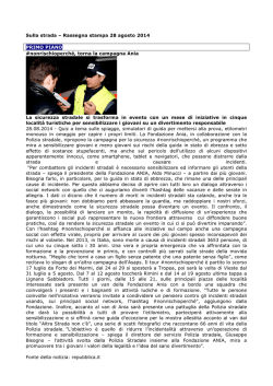 Leggi la rassegna del 28 agosto