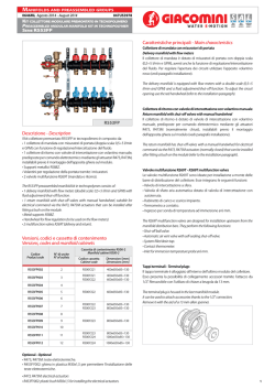 SERIE R553FP Caratteristiche principali - Main