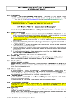 18&deg; Trofeo &ldquo;Edil C &ndash; Costruzioni di Prestigio&rdquo;