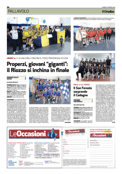 Luned&igrave; 17 Marzo 2014 ...(Il Cittadino)