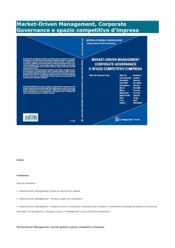 24. Market-Driven Management, Corporate Governance e spazio