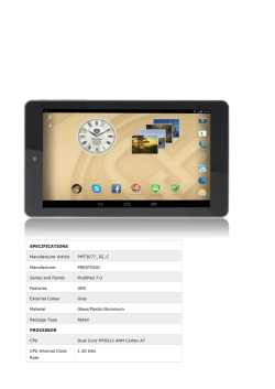 SPECIFICATIONS Manufacturer Article PMT3077_3G_C