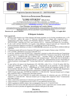 Decreto n.34 aggiudicazione definitiva IL TUAREG