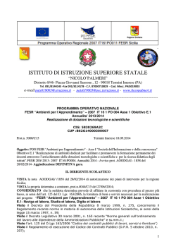 pon fesr e1 aggiudicazione definitiva