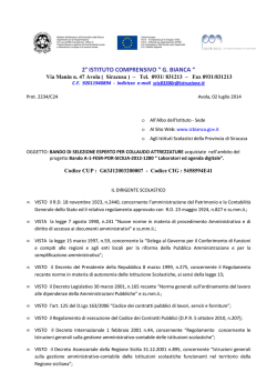 2014000035-BANDO DI SELEZIONE ESPERTO PER COLLAUDO