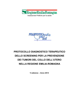PROTOCOLLO DIAGNOSTICO TERAPEUTICO DELLO