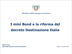 I mini Bond e la riforma del decreto Destinazione Italia