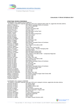 Comunicato 08 - 2014 - Comitato Regionale Toscano