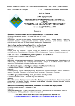 MONITORING OF MEDITERRANEAN COASTAL